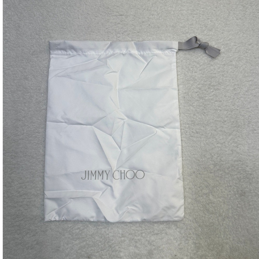 Jimmy Choo White Shoe Dust Bag Pouch  Made in Italy‎ 10" X 14"-New No Tags-